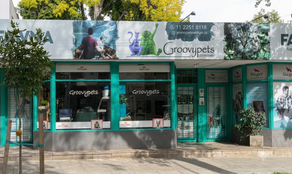 Fachada de Groovypets Veterinaria en Núñez